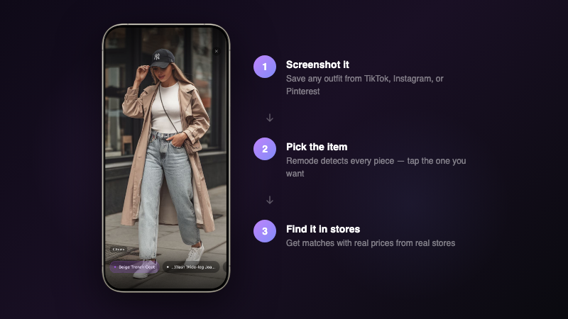 How to find and buy an outfit from a screenshot in 3 steps