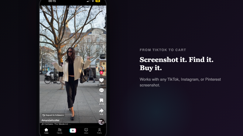 Screenshot it. Find it. Buy it — from TikTok to cart