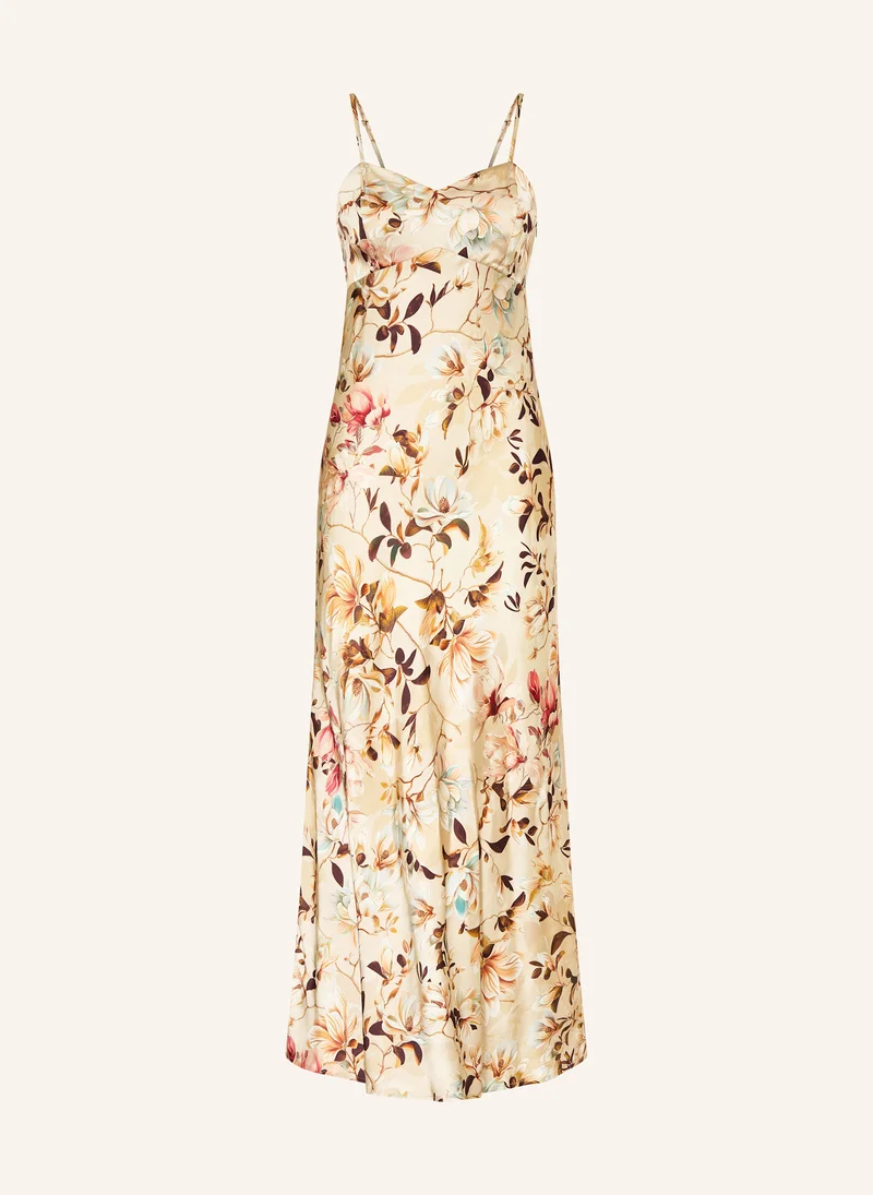 Guess Tullia Satin Dress (Beige, Red & Brown)