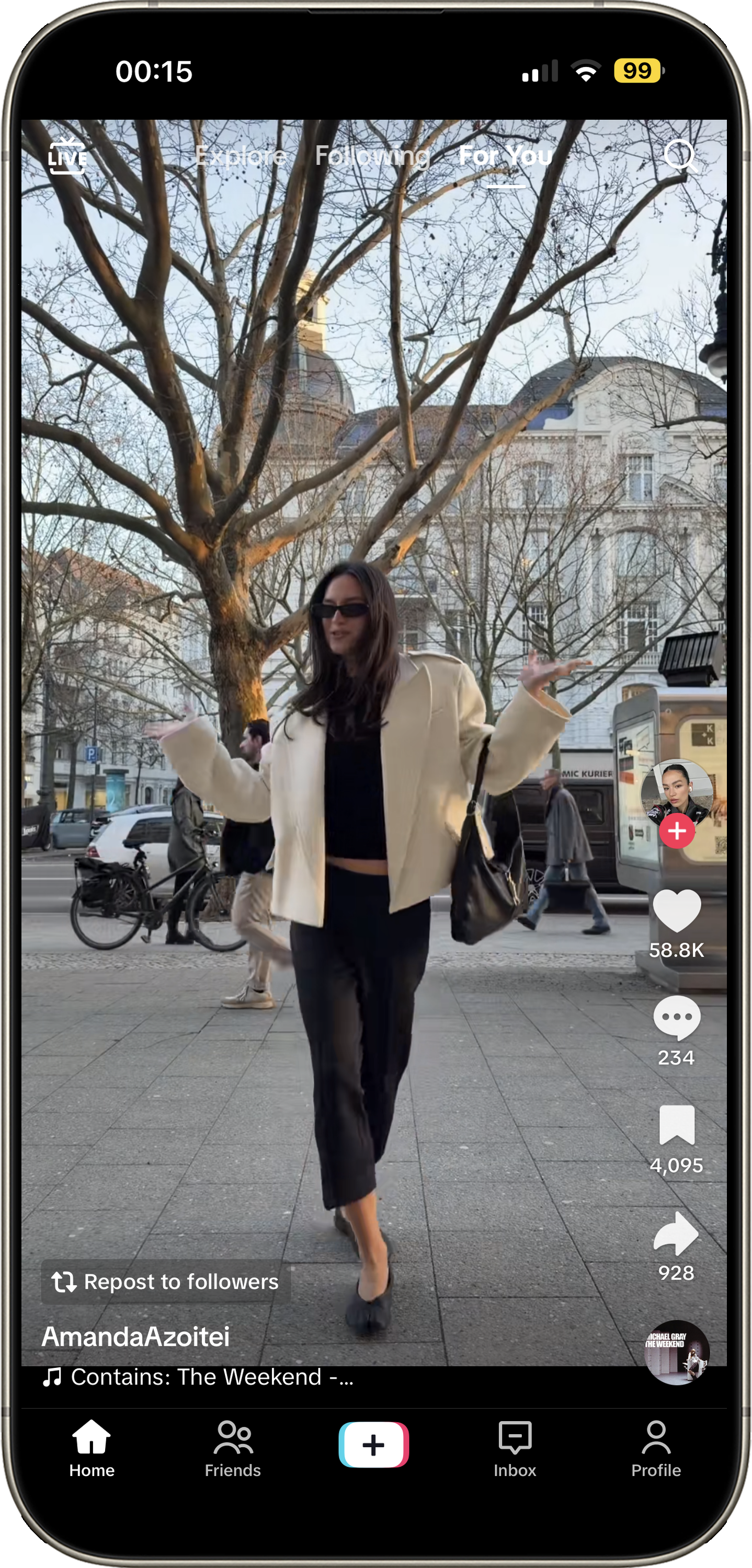 TikTok video showing a street style outfit — tap share to open with Remode