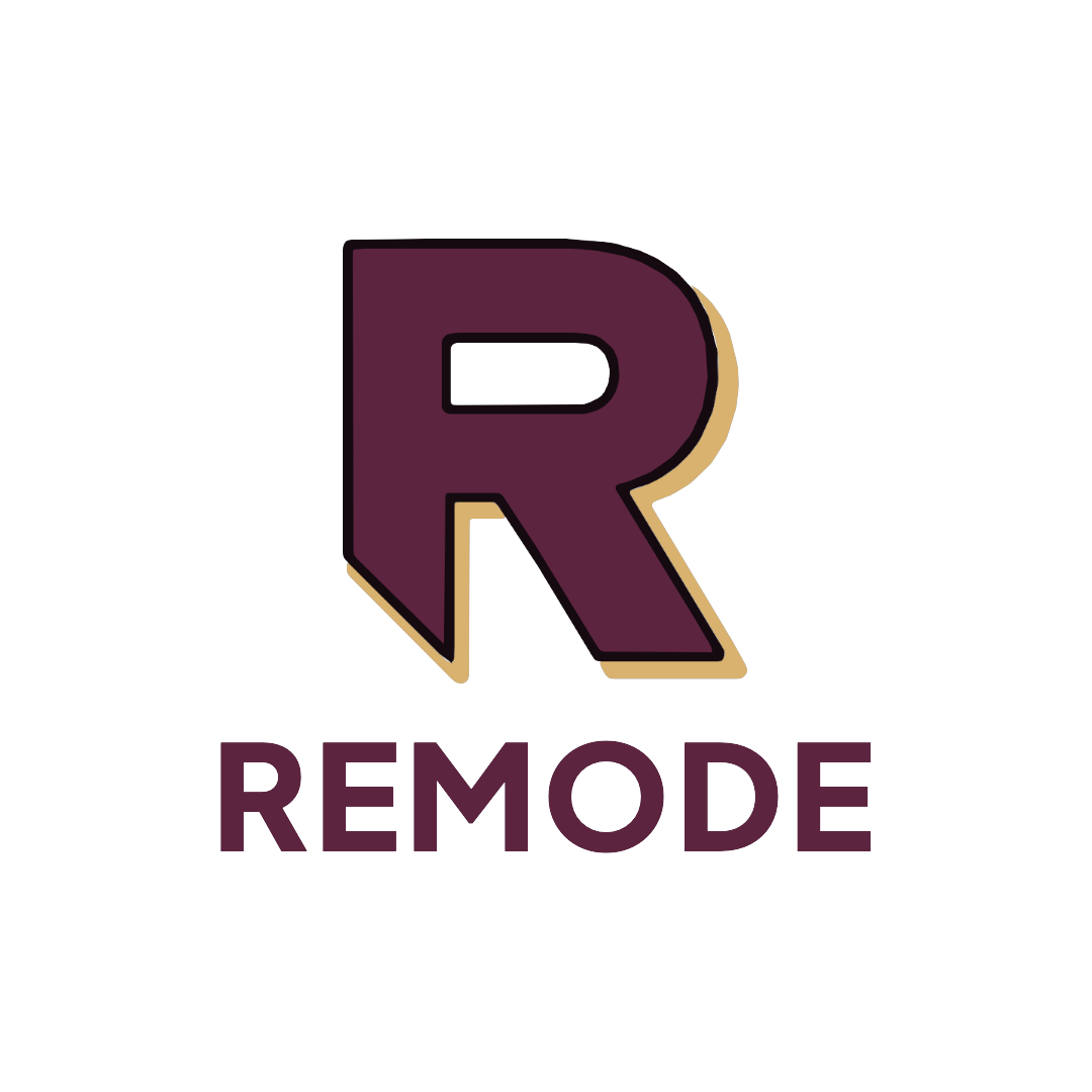 Remode logo with wordmark, transparent background