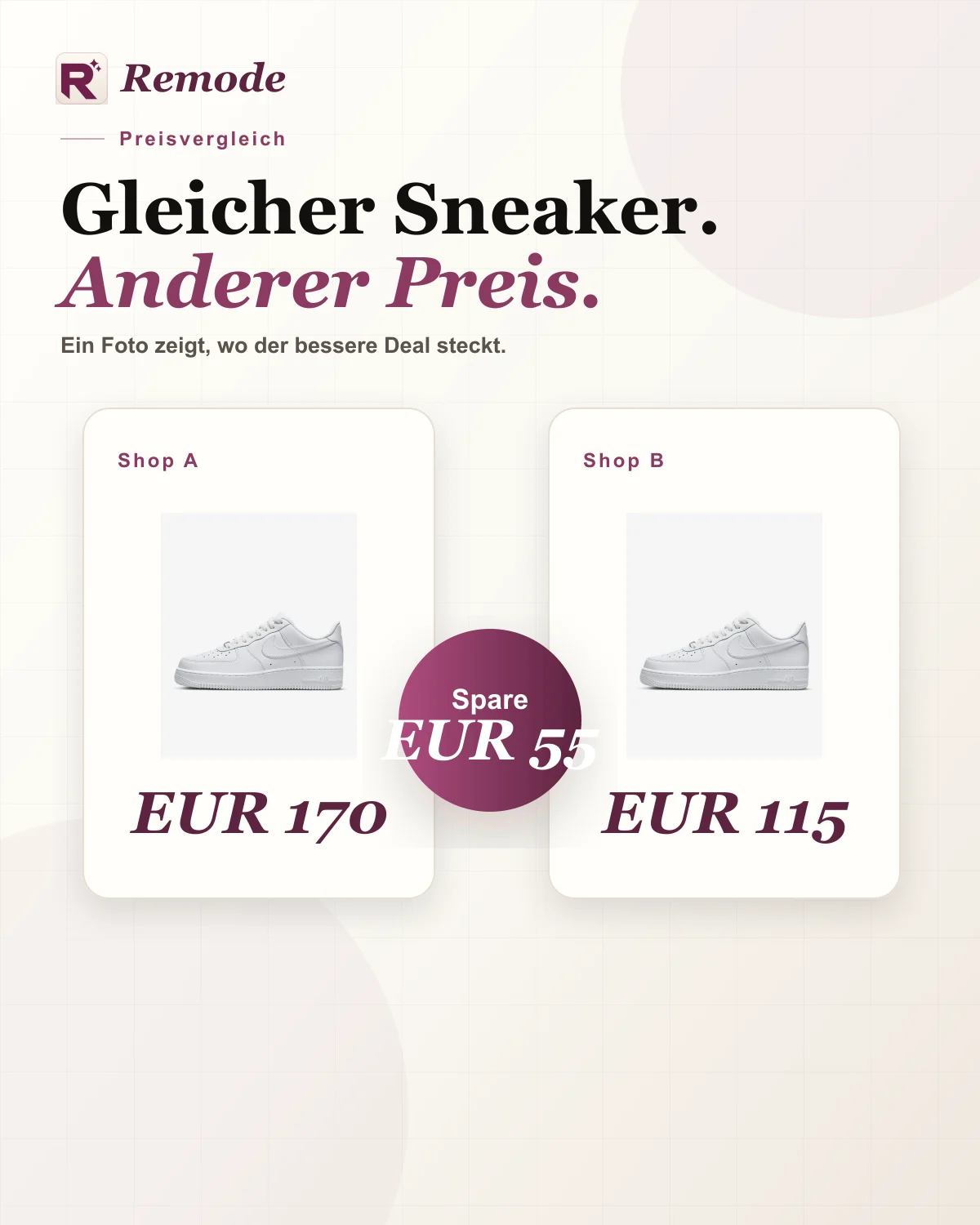 Remode vergleicht Preise und Trefferqualität über Händler